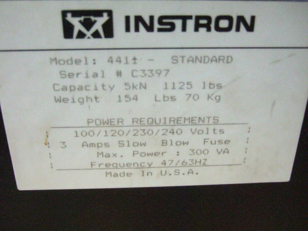 INSTRON 4411 Tensile Compression Pull Tester Machine 5KN Electro Mechanical Test