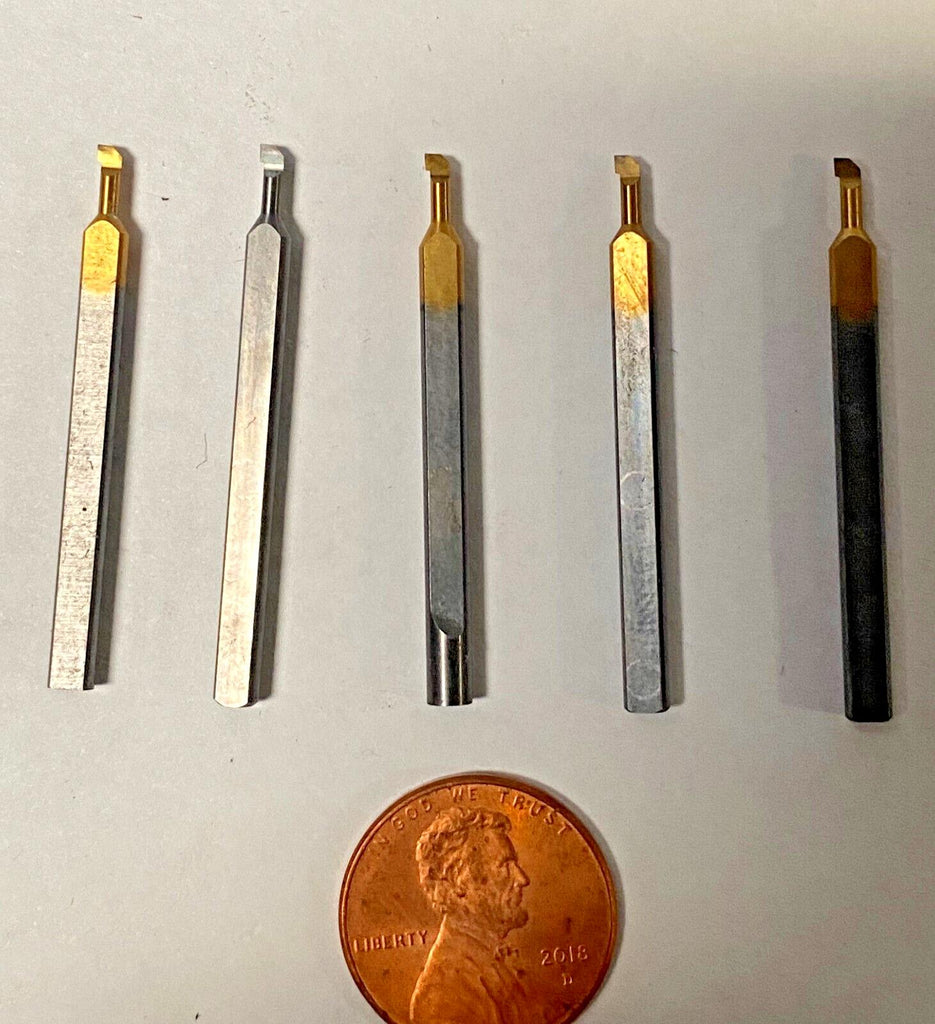 Lot 5 Solid Carbide Mini Micro Boring Bars Watchmaker Jewelry Lathe Threading