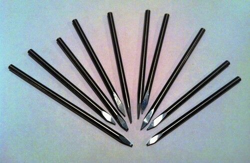 Lot of 10 Solid Carbide 1/8" Engraving Bits Watchmaker Jewelry Lathe Graver CNC