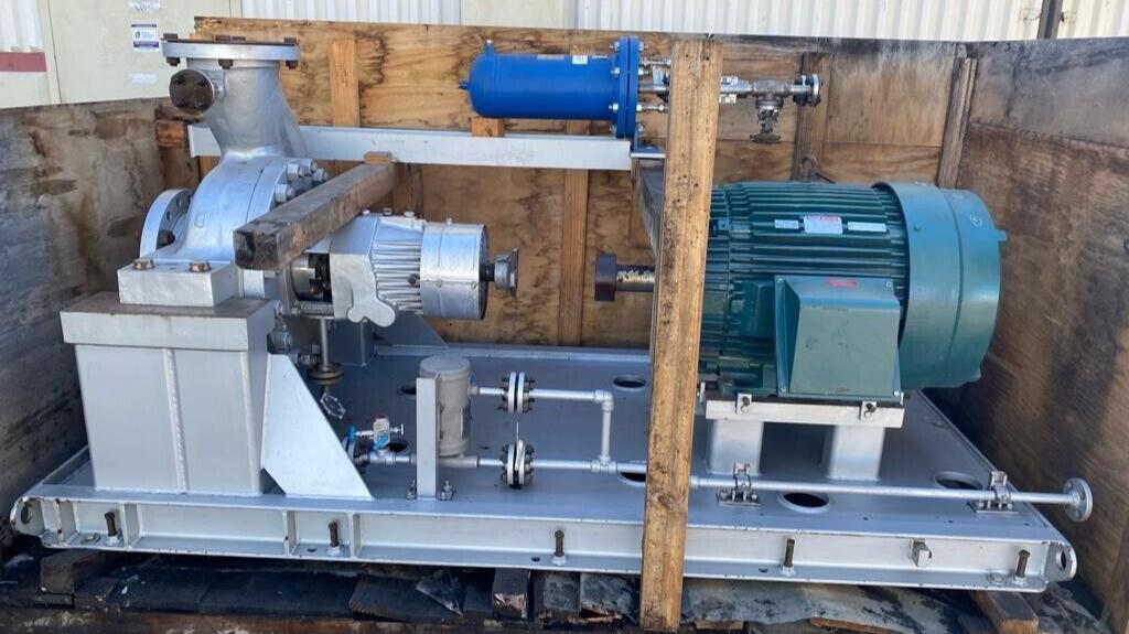 Sulzer OHH 8x10x21B-1 Horizontal Centrifugal Process Pump Reliance 100 HP Motor