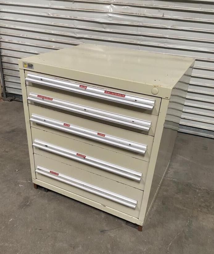 Stanley Vidmar 5 Drawers Cabinet Tool Box Storage Heavy Duty 30 x 28 x