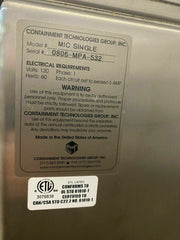 Containment Technologies Group CTG MIC Single Glove Box Mobile Isolation Chamber Local Pickup