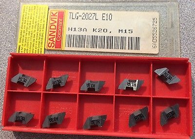 SANDVIK Coromant TLG 2027L E10 H13A K20 M15 Lathe Grooving Carbide Inserts 10Pcs