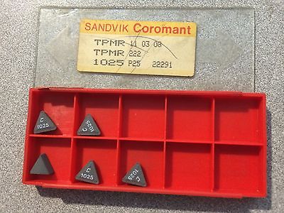 SANDVIK Coromant TPMR 222 1025 P25 11 03 08 Lathe Carbide Inserts 5 Pcs New