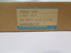 Lot 200 Carborundum Fastcut Finishing Paper 4.5x5.5 80 Grit 115 F Brand new