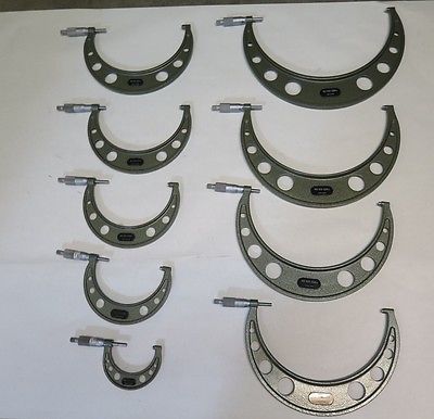 9 Mitutoyo Micrometer Set 2-12