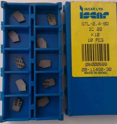 ISCAR GTL 2.4 8D IC 20 Carbide Inserts Grooving 10 Pcs Lathe Self Grip Cut-Off