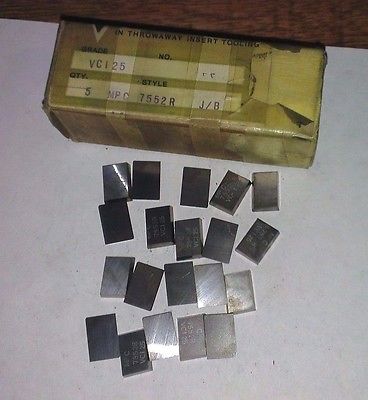 20 Pcs Valenite VC 125 MPC 7552R J/B Lathe Indexable Carbide Inserts Mill Tools