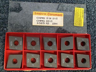 10 Pcs SANDVIK Coromant CNMG 643 15 19 06 12 1025 P25 Lathe Carbide Inserts Tool