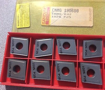 SANDVIK Coromant CNMG 642 190608 1025 P25 Lathe Carbide Inserts 8 Pcs New Tools