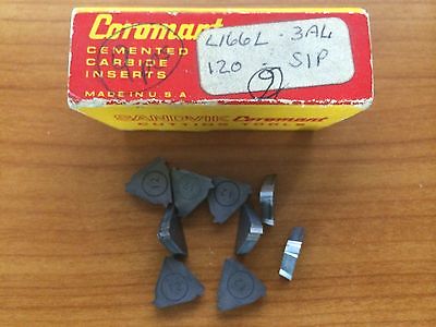 9 Pcs SANDVIK Coromant L166L 3AL 120 S1P Threading Lathe Carbide Inserts Tools