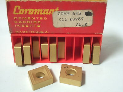 SANDVIK Coromant CNMM 643 415 20737 Lathe Carbide Inserts 10 Pcs New