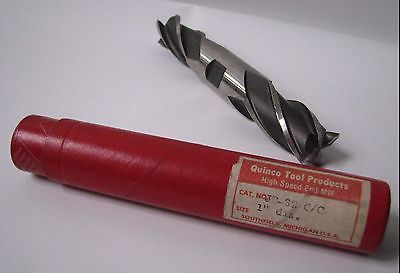 QUINCO TOOL PRODUCTS HSS End Mill JB-32 C/C 1" Dia Double End 4 Flute Brand New
