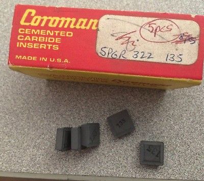SANDVIK Coromant SPGR 322 135 Lathe Mill Carbide Inserts 5 Pcs New Tools