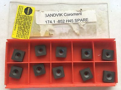 10 Pcs SANDVIK Coromant 174.1 852 H45 Lathe Mill Carbide Inserts Tool Tools New
