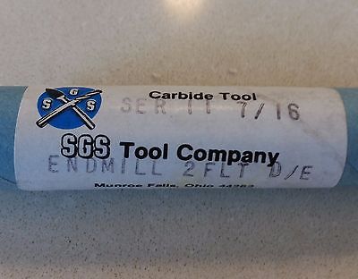 SGS Tool SER 11 7/16 End Mill 2 Flute Double End Made in USA