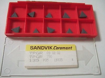 SANDVIK Coromant TPGR 730 135 P35 Lathe Carbide Inserts 10 Pcs New