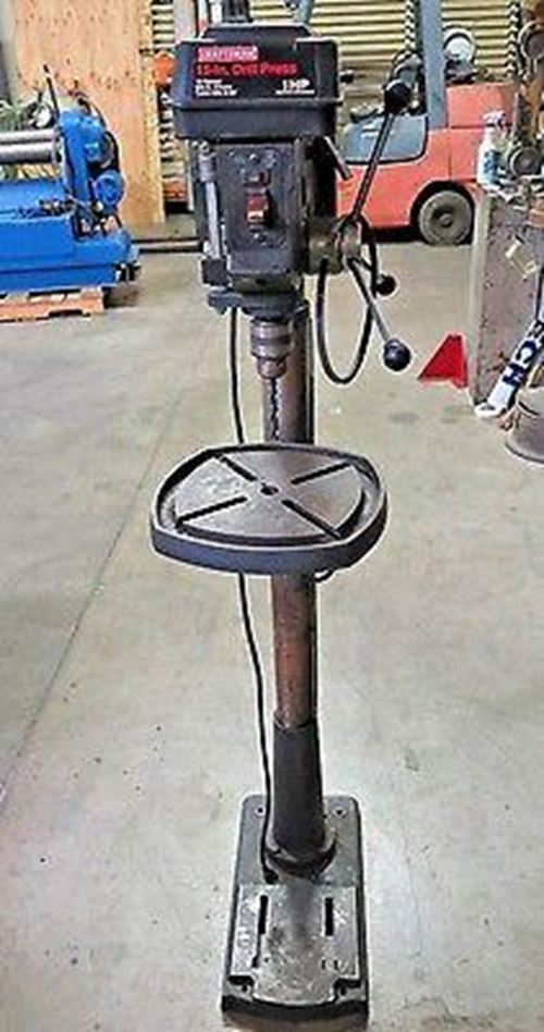 Craftsman 15 in. Drill Press 1 HP 12 Speed 5/8 in. Chuck Table Tilts 0-45"