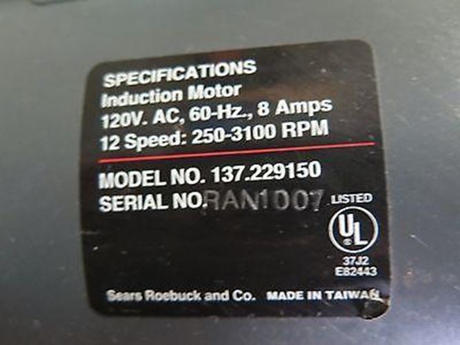 Craftsman 15 in. Drill Press 1 HP 12 Speed 5/8 in. Chuck Table Tilts 0-45