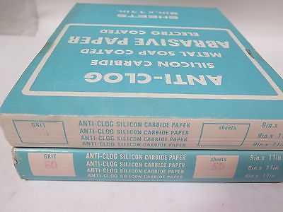 Anti-Clog S/C Metal Soap Coated Abrasive Paper 9 x 11" Grit 60 Qty 100 New