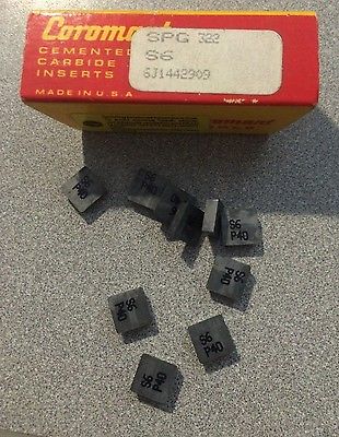 SANDVIK Coromant SPG 322 S6 6J1442909 P40 Lathe Carbide Inserts 10 Pcs New Tools