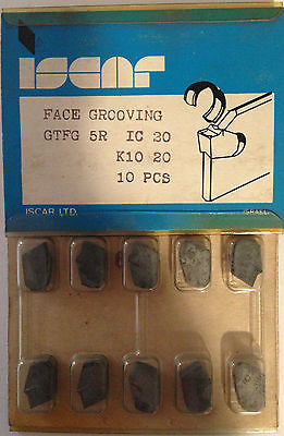 ISCAR GTFG 5R IC 20 Carbide Inserts Grooving 10 Pcs Lathe Self Grip Cut-Off New