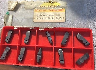 SANDVIK Coromant R154.93-5 250 S1P P10 Grooving Lathe Carbide Inserts 10 Pcs New