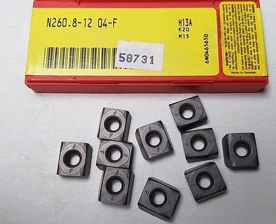 SANDVIK Coromant N260.8-12 04-F H13A K20 M15 Lathe Mill Carbide Inserts 10 Pcs