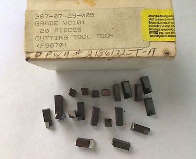 20 Pcs Cutting Tool Tech 2186122 T 19 VC101 Lathe Mill Grooving Carbide Inserts