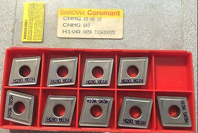SANDVIK Coromant CNMG 643 19 06 12 H10A 065N Lathe Carbide Inserts Tools 9 Pcs
