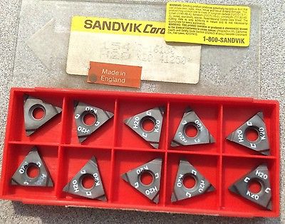 SANDVIK Coromant 154 3 16130 H20 K20 Lathe Carbide Inserts 10 Pcs New Tools