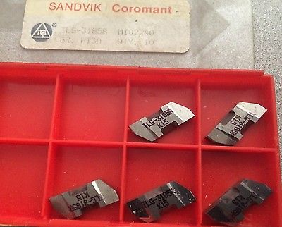 SANDVIK Coromant TLG 3185R H13A K15 Lathe Grooving Carbide Inserts 5 Pcs New