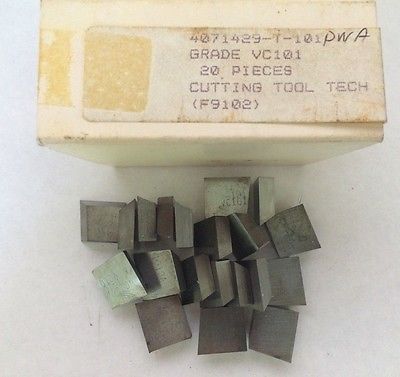 20 Pcs Cutting Tools Tech 4071429 T 100PWA VC101 Carbide Inserts Lathe Milling