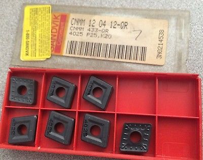 SANDVIK Coromant CNMM 433-QR 12 04 12-QR 4025 P25 Lathe Mill Carbide 7 Inserts