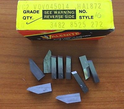 10 Pcs Valenite VC2 HA1872 3482 8525 272 Lathe Carbide Inserts Tools New