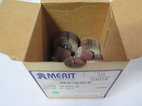 10 Pcs MERIT Abrasives Mini Wheel 33016 MW GOF XX-2010 80 ARB Brand New