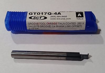 SCT GT017Q-4A .250 x 1/4 SHANK 2-1/2 OAL CARBIDE Boring Bar Grooving Tool