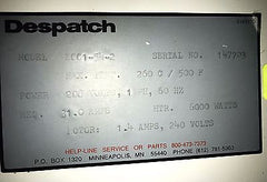 Despatch Model LCC1-54-2 Clean Room Oven 260C / 500F Chamber 18 x 19 x 26