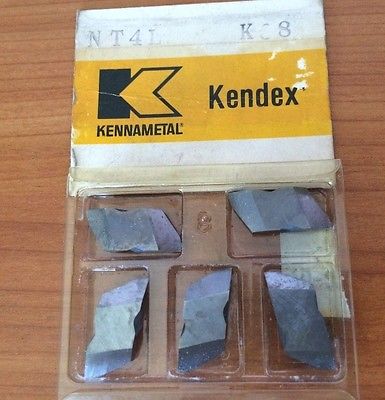 KENNAMETAL KENDEX NT 4L K68 Lathe Carbide Indexable Inserts 5 Pcs Grooving New