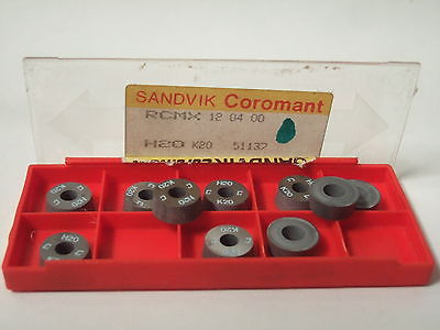 SANDVIK Coromant RCMX 12 04 00 H20 K20 Lathe Carbide Inserts 10 Pcs New