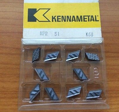 Kennametal NPR 51 K 68 Lathe Carbide Inserts 10 Pcs Metal Cutting Tools New Cut
