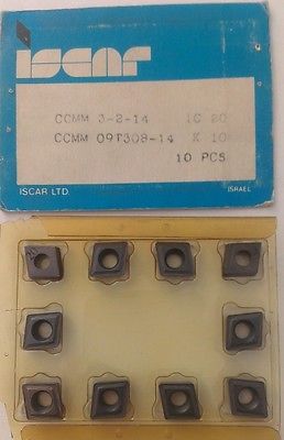 ISCAR CCMM 3-2-14 IC 20 K 10 Carbide Inserts 10 Pcs Lathe Turning Mill Tools New