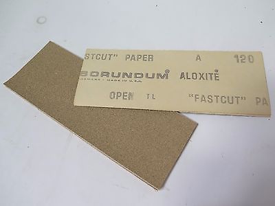 Lot 400 Carborundum Fastcut Paper 3x8 10087 120 Grit Aloxite Flex 90 New