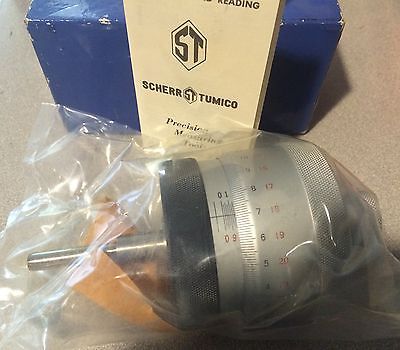 New 3" Scherr Tumico Micrometer Head # 13-0283-10 Range 0-1" Reading 0.0001"