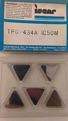 ISCAR TPG 434A IC 50M Carbide Inserts 5 Pcs Lathe Turning New Mill Tools