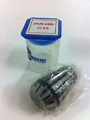 Command Tooling Systems ER20 DR20 0400 .12 Inch / 4.0 mm Collet for Mill New