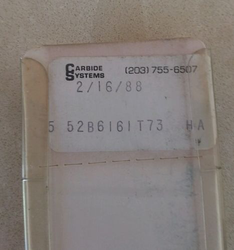 Carbide Systems 5pcs 52B6161T73 HA Carbide Inserts Grooving