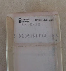 Carbide Systems 5pcs 52B6161T73 HA Carbide Inserts Grooving