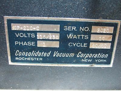 CONSOLIDATED VACUUM CORPORATION PIRANI Gauge GP-210C