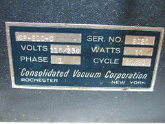 CONSOLIDATED VACUUM CORPORATION PIRANI Gauge GP-210C